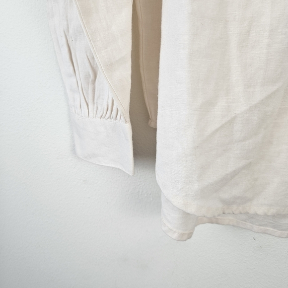 APIECE APART Willow Bib Organic Cotton Linen Blend Top Size Small Cream NWT - Picture 9 of 16